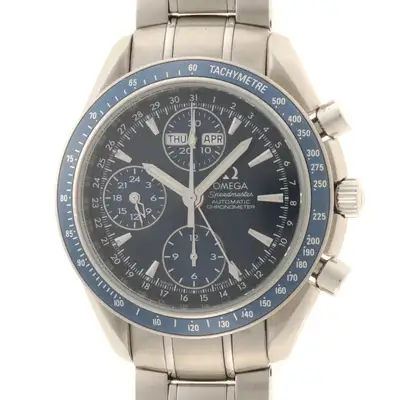 Omega Omega Speedmaster Triple Calendar 3222.80 Stainless Steel 40mm Blue Dial #DW2252