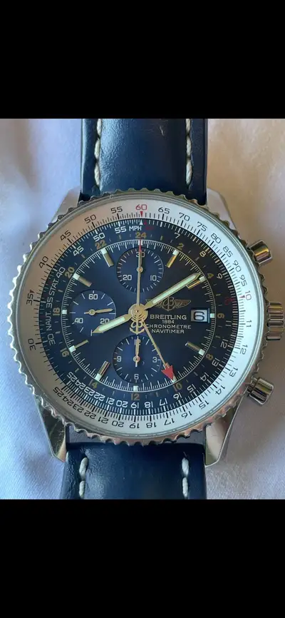Breitling Navitimer Blue Leather Strap A24322