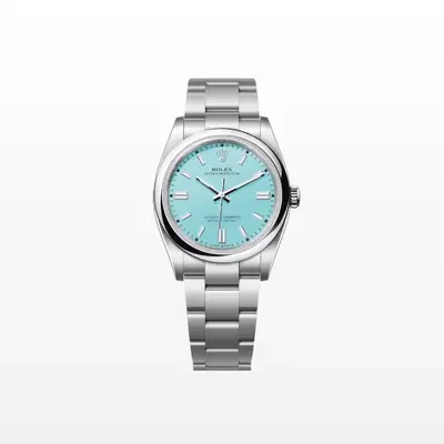 Rolex Oyster Perpetual Steel Turquoise Blue