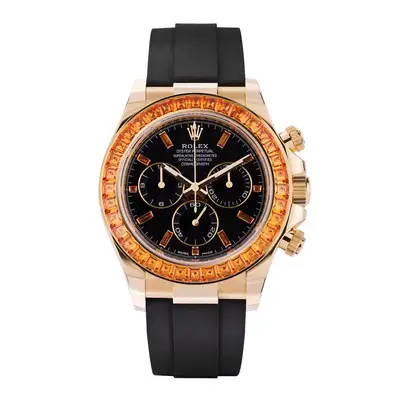Rolex Daytona Black Diamond Baguette Index
