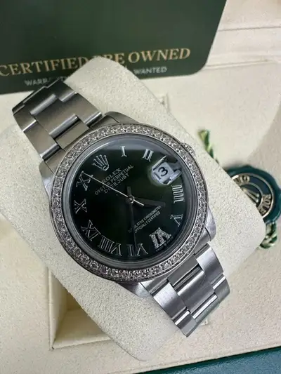 Rolex OLIVE DATEJUST STEEL