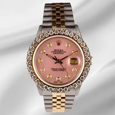 Rolex Datejust YG/Steel 2.25ct Diamonds Pink