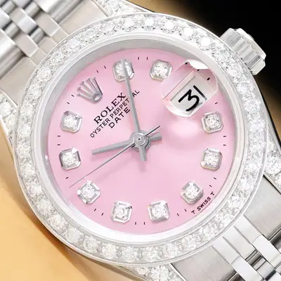 Rolex DATE 6924 PINK DIAMOND 18K