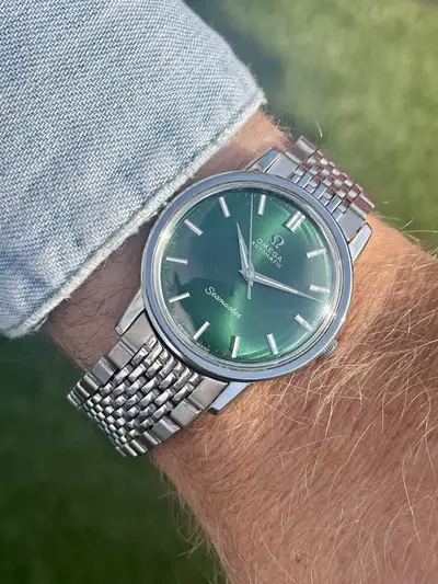 Omega Seamaster Green Steel Bracelet