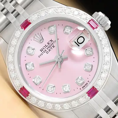 Rolex DATE PINK RUBY DIAMOND 18K