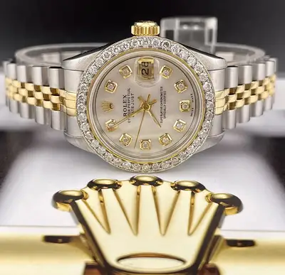 Rolex Datejust 18kGold Steel ICED 1ct