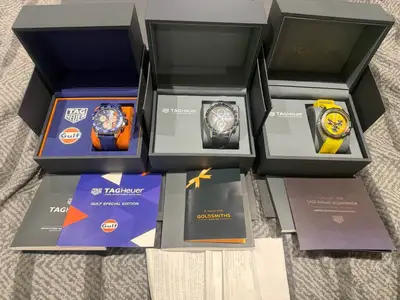 TAG Heuer WATCHES x 3 MEN’S