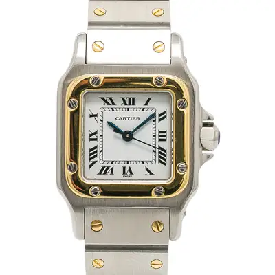 Cartier Santos W2SA0033 Bracelet YG Silver