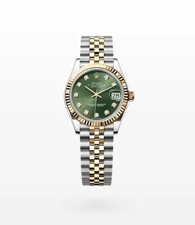 Rolex Datejust 31 Green Two Tone