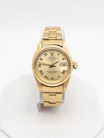 Rolex $25,000 ROLEX DATEJUST CHAMPAGNE 18k Yellow
