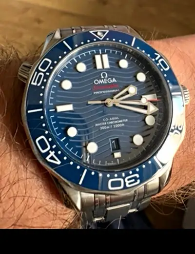 Omega Seamaster Professional Co-Axial Blue Date