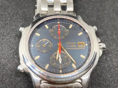 Seiko Speedmaster 7T52-7A10 1/100 Chronograph Full