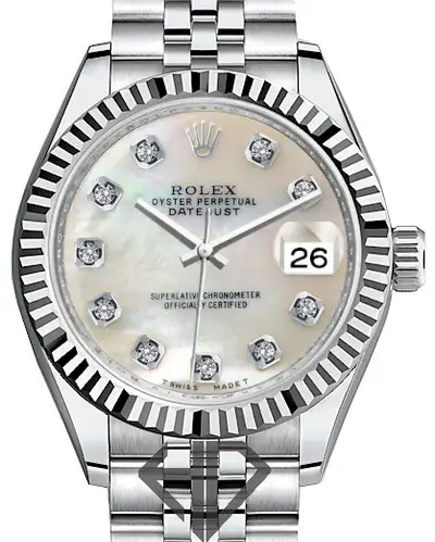 Rolex Women's Rolex Datejust SS Jubilee Ivory