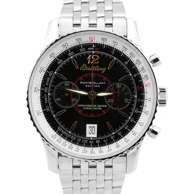 Breitling Navitimer Montbrillant Chronograph Black Steel