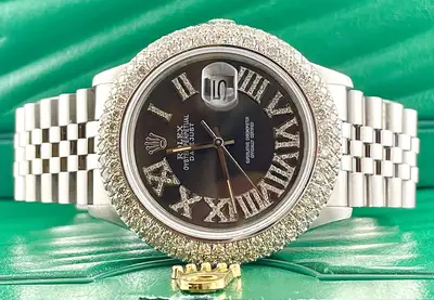 Rolex Datejust Jubilee Steel ICED 3.00ct