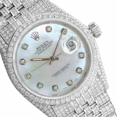 Rolex Datejust Fully Loaded Bling White