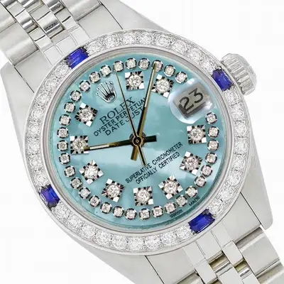 Rolex Datejust Steel String Baby Blue