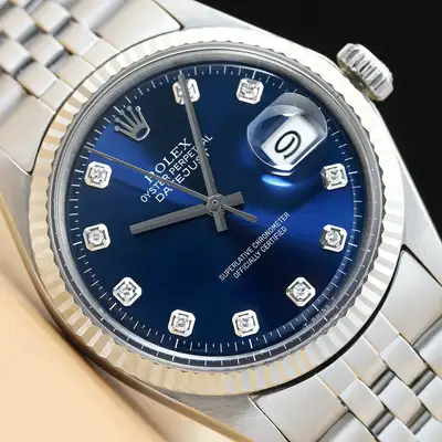Rolex DATEJUST 1601 BLUE DIAMOND 18K