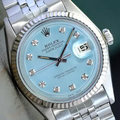 Rolex Datejust Steel Blue Fluted Bezel