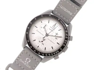 Unknown OMEGAxSwatch Moonswatch SO33M106 Bioceramic White Gray