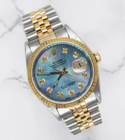 Rolex Datejust Steel Gold with Blue