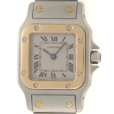 Cartier W20012C4 Santos Galbe SMWatches Steel/K18YG【472】