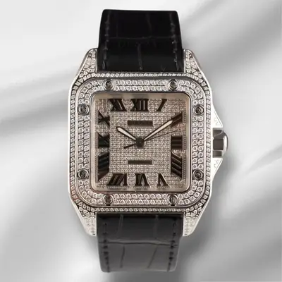 Cartier Santos 100 XL Iced Out