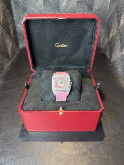 Cartier Santos 100 Pink Natural Diamonds