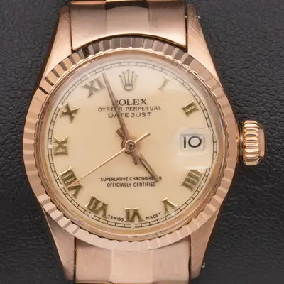 Rolex Datejust 6517 Rose Gold Cream