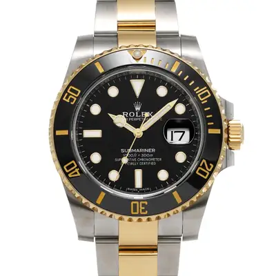 Rolex ROLEX Submariner date 116613LN black WATCH 724662