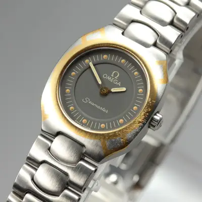 Omega Batt OMEGA Seamaster Polaris Gray Women's