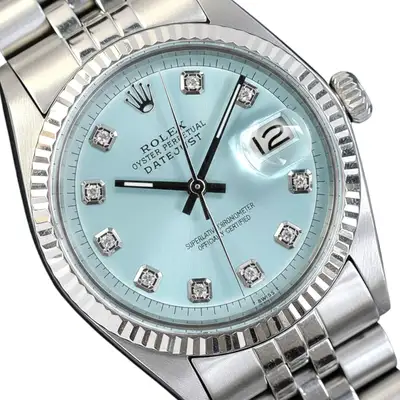 Rolex Datejust Gold Steel Blue Fluted