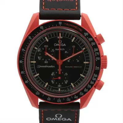 Omega x swatch Speedmaster missions on