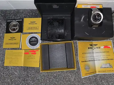 Breitling Navitimer Black with Stainless Steel