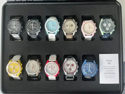 Omega Omega x Swatch Full Collection / Set New And Unworn In Custom Omega Chrono Case