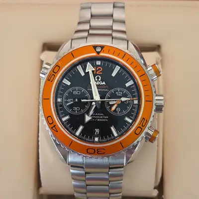 Omega Seamaster Planet Ocean orange chronograph