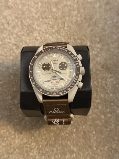 Omega X Swatch Speedmaster BEIGE BROWN
