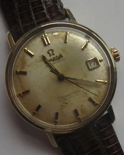 Omega Seamaster DeVille date steel gold