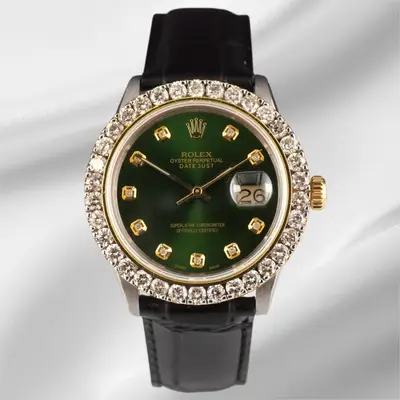 Rolex Datejust 2-Tone 2.25ct Green