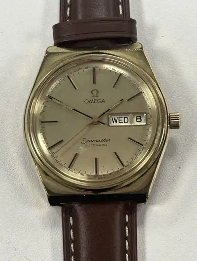 Omega Seamaster Day/Date 38. Brown Leather