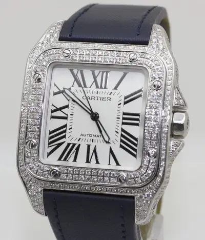 Cartier Santos 100 XL Steel Diamond