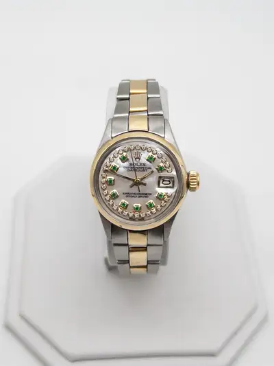 Rolex $9000 ROLEX DATEJUST Emerald Diamond 18k