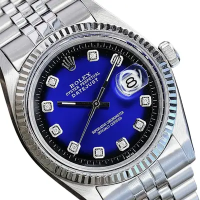 Rolex Datejust Gold Steel Blue Fluted