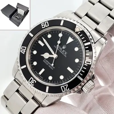Rolex Submariner “2-Liner” No-Date Black Steel