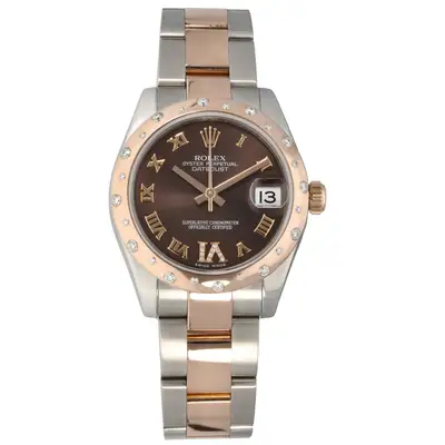 Rolex Datejust Steel Gold Case With
