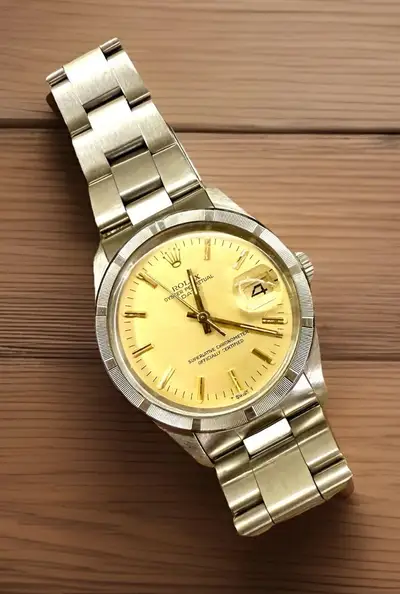 Rolex OP Date 15000 Engine-Turned Bezel