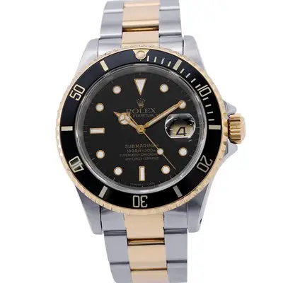 Rolex ROLEX Submariner Date 40mm Steel 18K Yellow Gold Black Dial 16613
