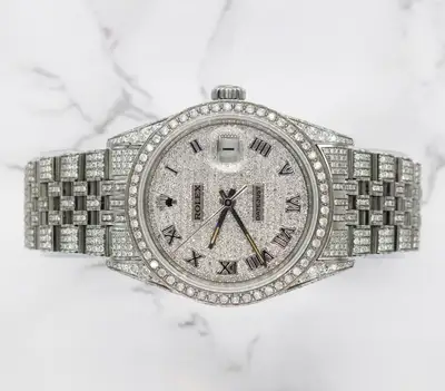Rolex Datejust with Full ICED Bezel