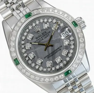 Rolex Datejust Steel Grey Meteorite Diamond