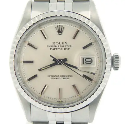 Rolex Datejust 1603 Stainless Steel Engine-Turned